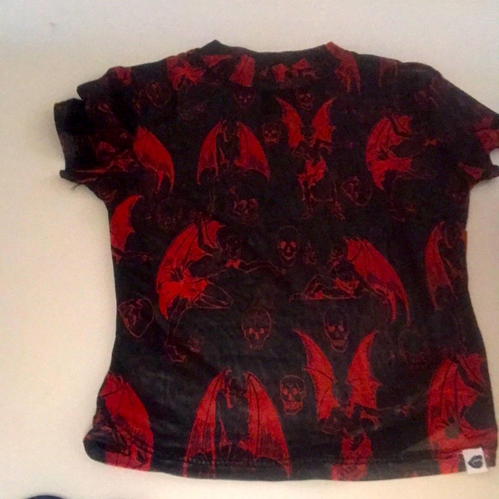 Edgy punk grunge goth egirl mesh crop top